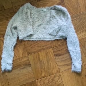 soft grey cardigan!! like new!!